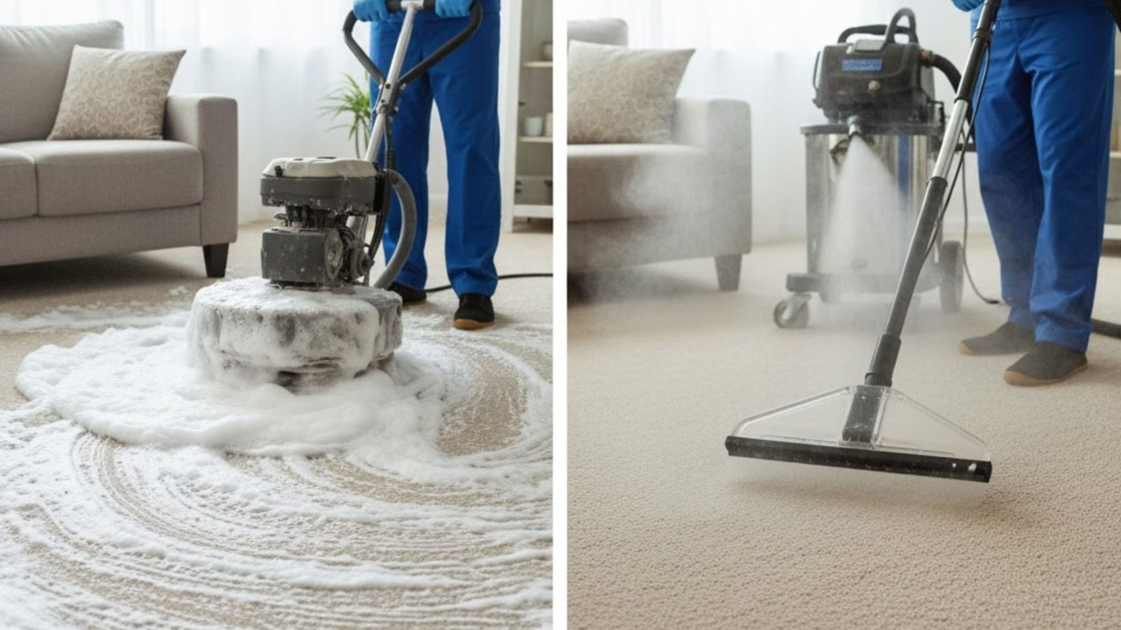 Professional carpet shampooing and steam cleaning